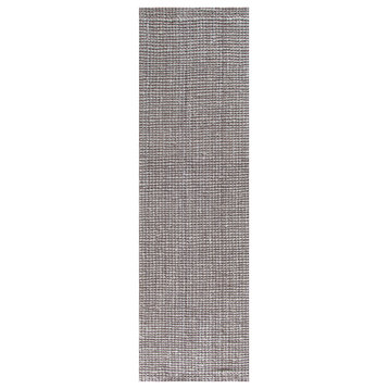 2'6"x8' Andes Gray Jute Area Rug