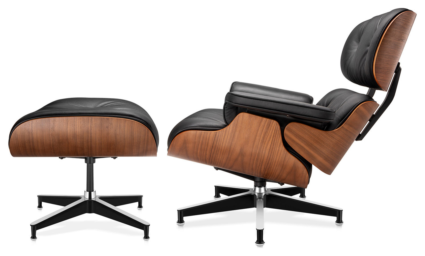 Leather Swivel Accent Chair and Ottoman