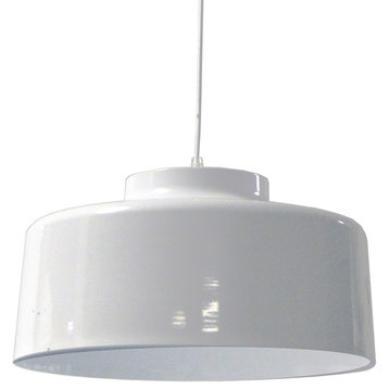 Kup 1-Light Pendant With White Shade