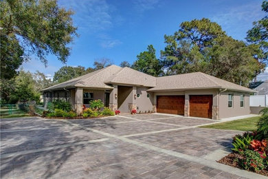 Example of a trendy exterior home design in Tampa