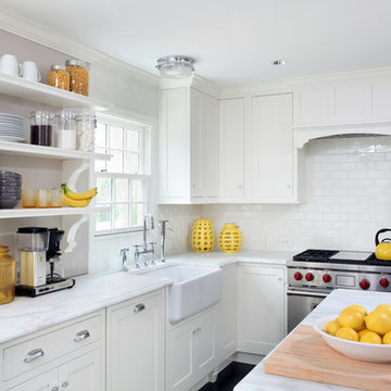 White Kitchen With Soft Grays An All Around Favorite