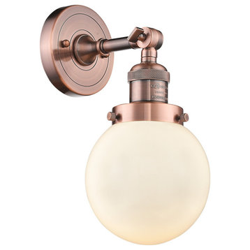 Innovations 1-LT Beacon 6" Sconce - Antique Copper