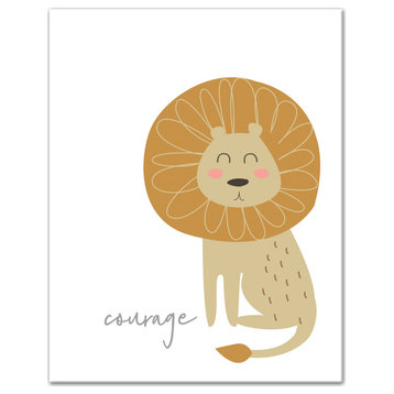 Courage Lion 11x14 Canvas Wall Art