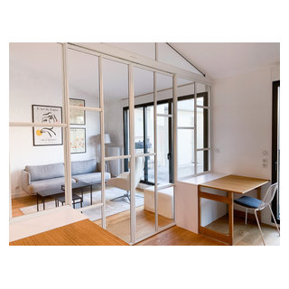Cloison vitrée avec double porte coulissante - Contemporary - Bordeaux ...