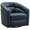 Caras Swivel Accent Chair, Black