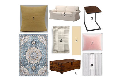 Inspiration for an eclectic living room remodel in Boston