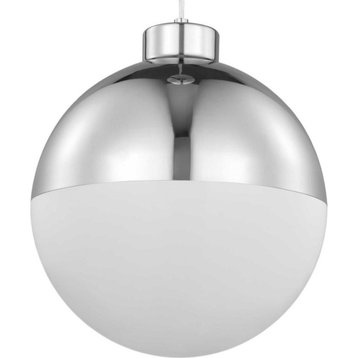 Progress Globe 1-Light 17W LED Pendant P500148-015-30 - Polished Chrome