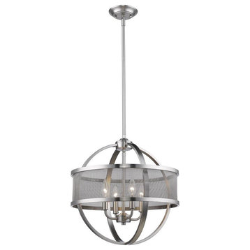 Colson 4-Light Chandelier With Shade, Pewter