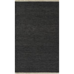 Momeni - Momeni Cove Hand Woven Contemporary Area Rug Charcoal 8' X 10' - If you're looking for a combination between organic and innovation, meet the Cove Collection. Hand woven with 100% PET fibers, each rug in this collection serves you some major West Coast modern-minimal vibes and these refined basics work for both indoor and outdoor use. With fringe detailing and special knotting techniques used to create texture that mimics the organic nature of the outdoors, incorporating these pieces into your home as a way to ground your space is nothing short of satisfying.