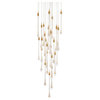 MIRODEMI® Castagniers | Staircase Gold Crystal Chandelier, 28 Lights