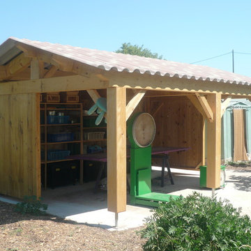 Cabanon et Pergola au Jardin des Quatre Saisons