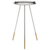 Safavieh Calix Side Table W/ Gold Cap, Nickle/Gold