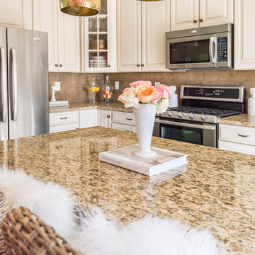 Stylish Santa Cecilia Granite Countertops At West Broad Village in Richmond, VA