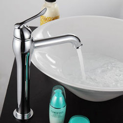 Chrome Finish Brass Bathroom Sink Faucet T0610 - Bathroom Sink Faucets