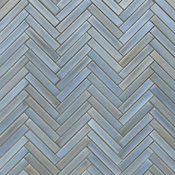 1/2x3 Herringbone in Heron matte glaze. - Products