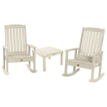 Lehigh Rocking Chair Set With Side Table, Whitewash