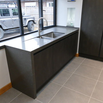 Concrete and Oak Kitchen