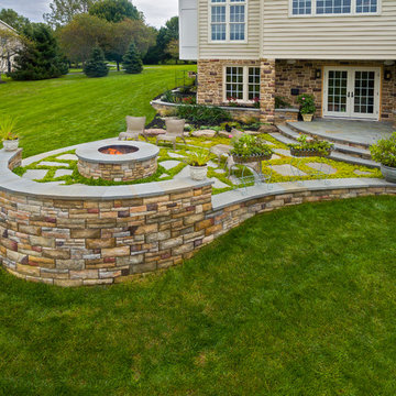 Reisterstown, MD - Retaining Wall & Firepit