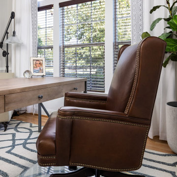 Dark Teal Ceiling Home Office