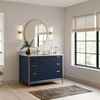 Everleigh Bathroom Vanity, Single Sink, 48", Royal Blue, Freestanding