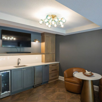 Two-Tiered Basement Designed for Family Fun