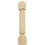 Ekena Millwork - Raymond Reeded Cabinet Column, Alder, 5"W x 5"D x 35 1/2"H - Ideal for a variety of projects, our cabinet columns add stunning dimension, texture, and individuality to match every decor style. Manufactured with thoughtful design, each column post is available in the most common widths and heights to fulfill the needs of most applications. Our columns are hand-carved, sanded, and made from only the highest quality materials for lasting beauty. They can be easily stained or painted and simply install with L brackets or screws and adhesive. Give your space one of a kind character and special touch that make it home.