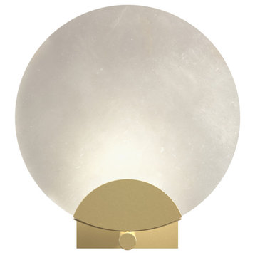Callisto 1-Light Sconce Modern Brass Alabaster