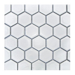 2 Inch White Hexagon Mosaic Tile - Mosaic Tile