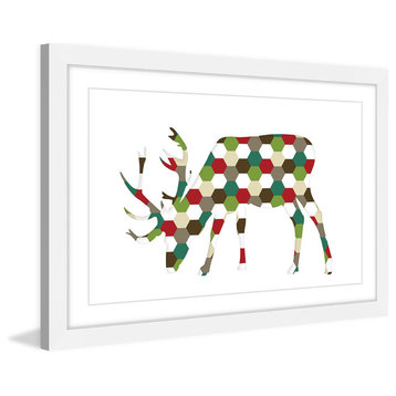 "Christmas Deer" Framed Painting Print