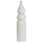 StyleCraft - Dann Foley Ceramic Vase Matte Ivory Finish DFA11579DS - Add a little extra detail to any part of your interior design scheme with the StyleCraft Dann Foley ceramic vase. Made from rich ceramic with a stylish matte exterior, this vase transcends traditional design standards. Use this dazzling tabletop vase to add depth and striking color to any table, shelf or mantle in your home.