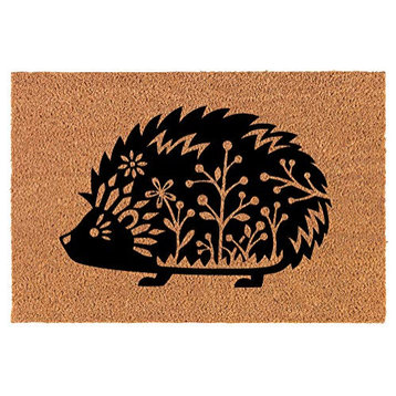 Coir Doormat Fancy Hedgehog (24" x 16" Small)