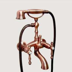 Wall Mount Bathroom Bathtub Filler Faucet Set with Double Lever Handles Control - Products