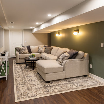 Transitional Basement Remodel Prairie Village, KS