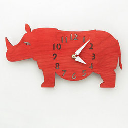 Red Rhino Children's Wall Clock - Kids Clocks