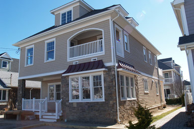 Inspiration for a coastal home design remodel in Other