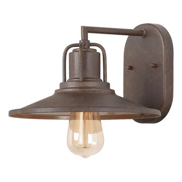 LNC 1-Light Wall Sconces Rust Outdoor Wall Lamps Industrial style wall light