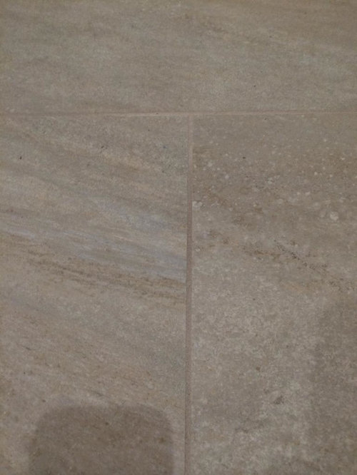 Tile floor lippage/ grout color issues