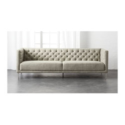 savile grey tufted sofa | CB2 - Sofas