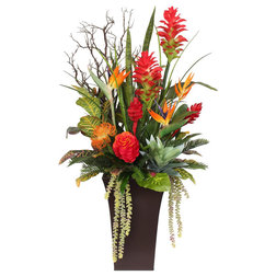 Tropical Artificial Flower Arrangements by JENNY SILKS INC.