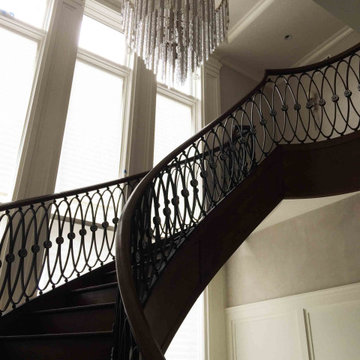Solid stair railings Black