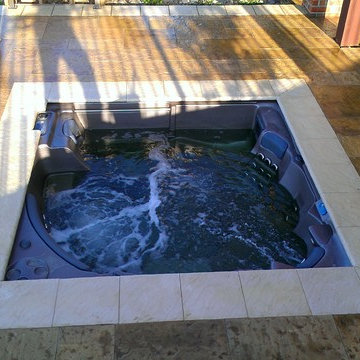 TKS Gunite Swimming Pool, Built In Portable Spa and Landscaping