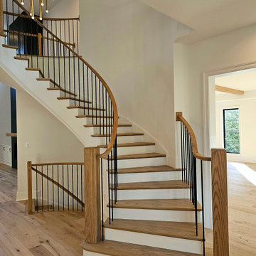 Project #110 | Beautiful Curved Staircase with Circular Balcony