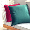 Pillow Decor - Corona Velvet Throw Pillow, Aubergine, 12"x20"