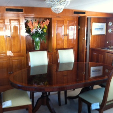 68" Oval Mahagony 3 Leaf Dining Room Table (K 68 123) on Customer's Yacht