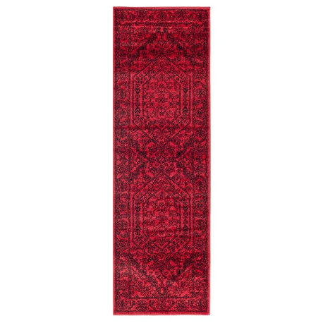 Safavieh Adirondack Adr108F Rug, Red/Black, 2'6"x12'0" Runner