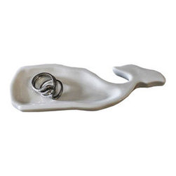 Ceramic Whale Trinket Plate - Storage And Organization