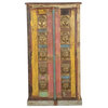Chesterhill Brass Buddha Rustic Reclaimed Wood Armoire With Shelves