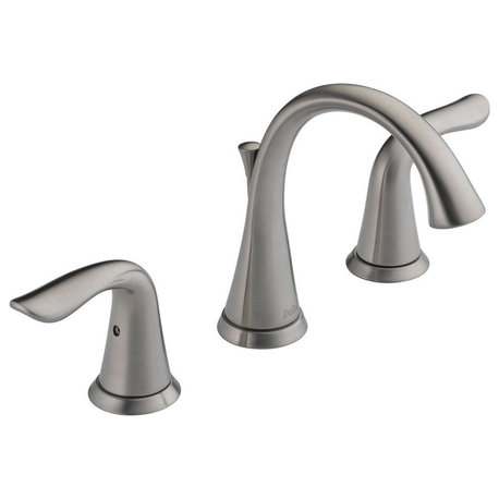 Delta Lahara Two Handle Widespread Bathroom Faucet, Stainless, 3538-SSMPU-DST