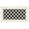Steel Crest Tuscan Design Wall/Ceiling Register, White, 6x6