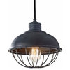 Feiss Urban Renewal One Light Antique Forged Iron Down Pendant